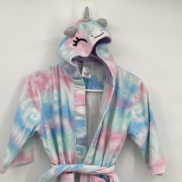 Saint Eve Swim Terry Robe Swimsuit Coverup Bath Robe Tie Dye Unicorn S 7/8 - Picture 2 of 5